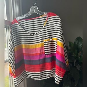 Striped, fun, sheer top!